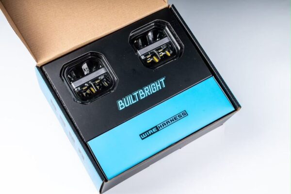 Светодиодная фара BUILTBRIGHT BB-3 — бело-жёлтый свет + DRL (комплект 2 шт с проводкой)